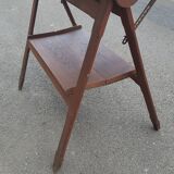 Drawing table wood and vintage metal