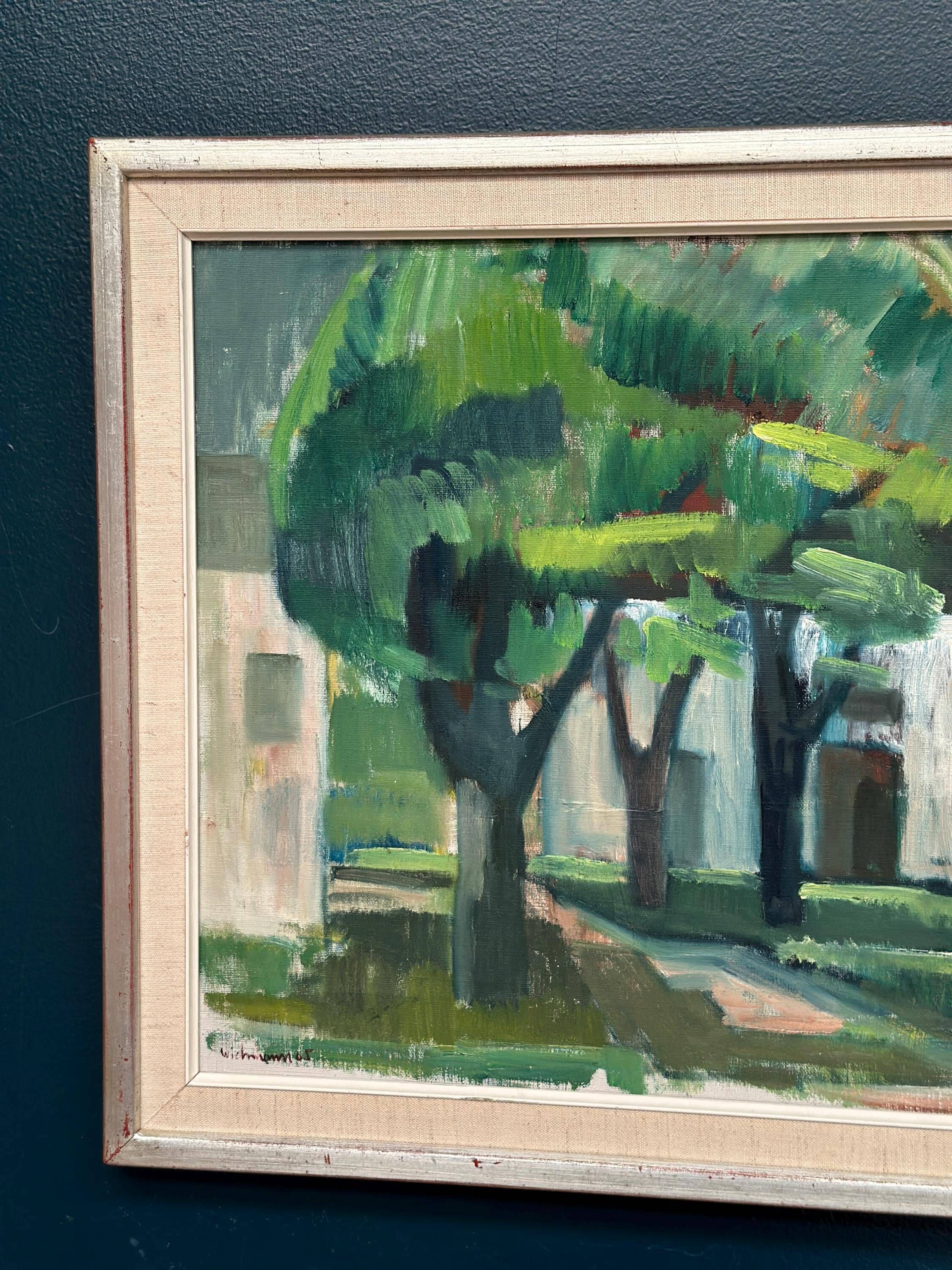 Original Swedish Oil On Canvas – “The White House” By Harry Wichmann – Signed – Vintage & Framed