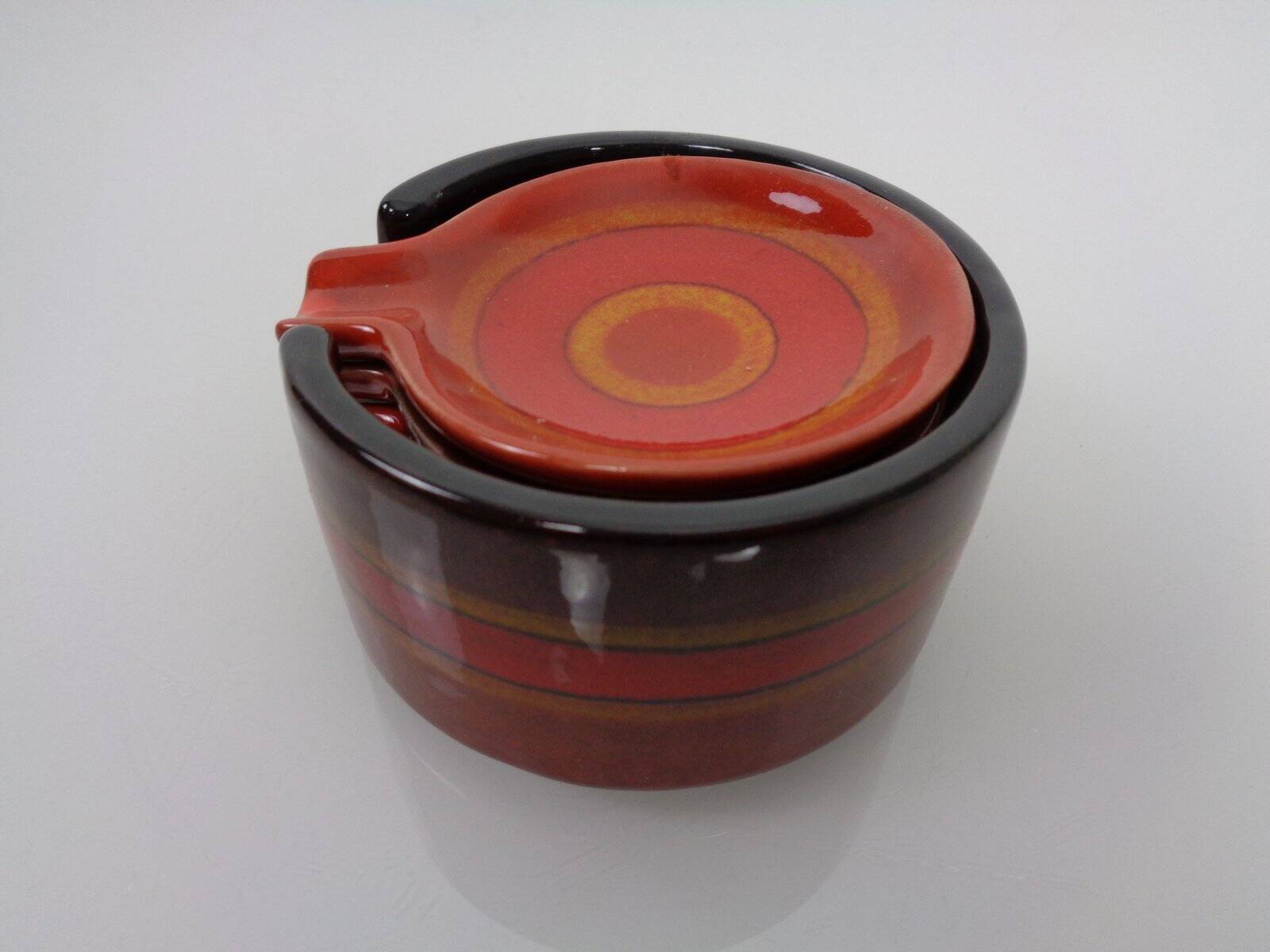 Pop Art Ceramic Ashtrays by Romolo Verzolini for Questa Maiolica, Italy, 1970s, Set of 5