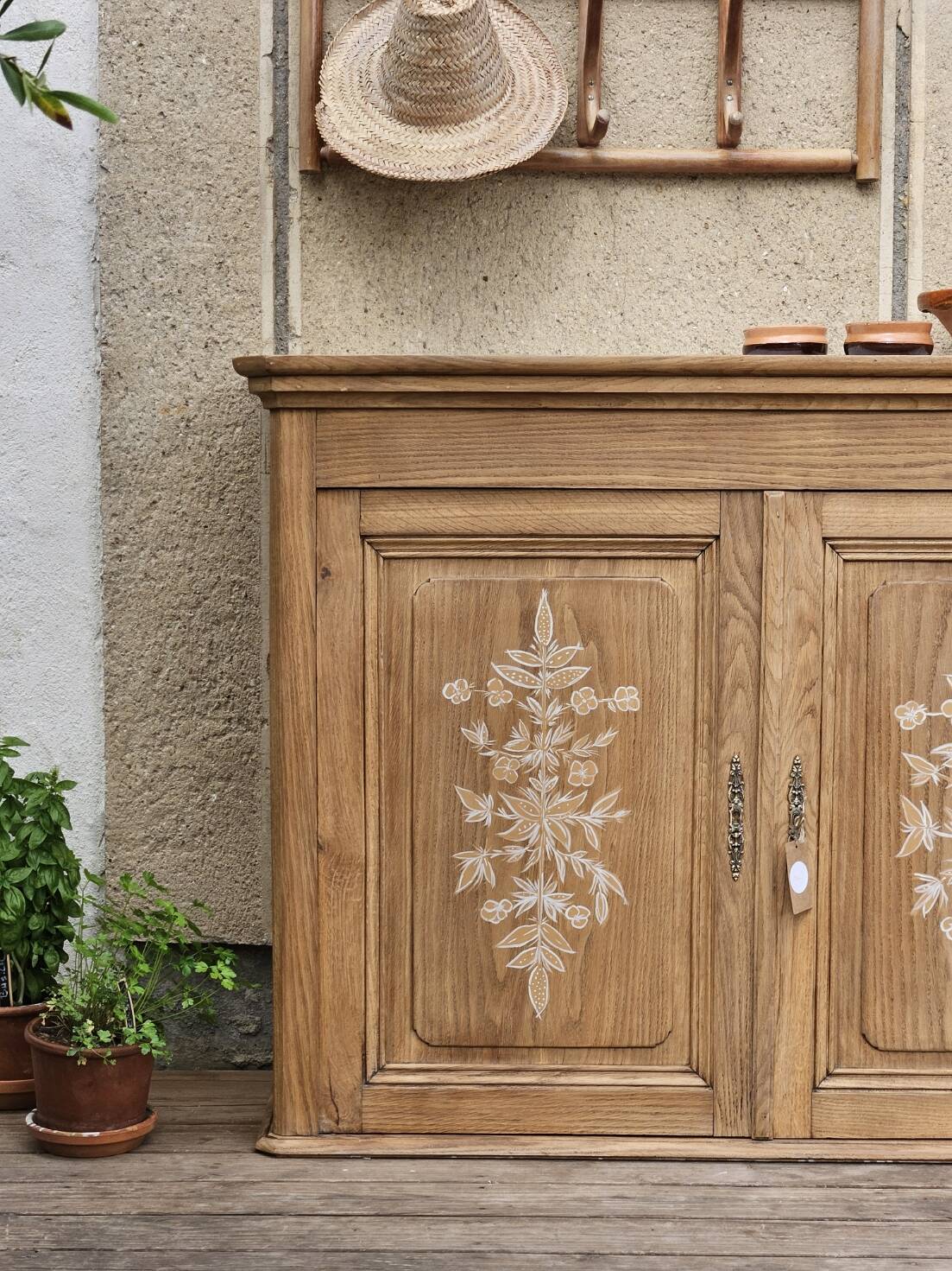 Solid oak sideboard top, hade made creation | elea