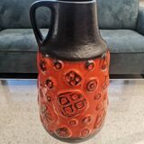 Large Fat Lava Floor Vase 45 cm by Carstens Tönnieshof – Mid Century