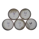 Assiettes vintages en grès
