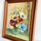TABLEAU Vintage Bouquet aux ANEMONES