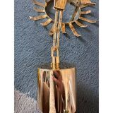 Pair of Iconic Mid-Century Modern Pink “Palmette” Murano Glass Chandeliers