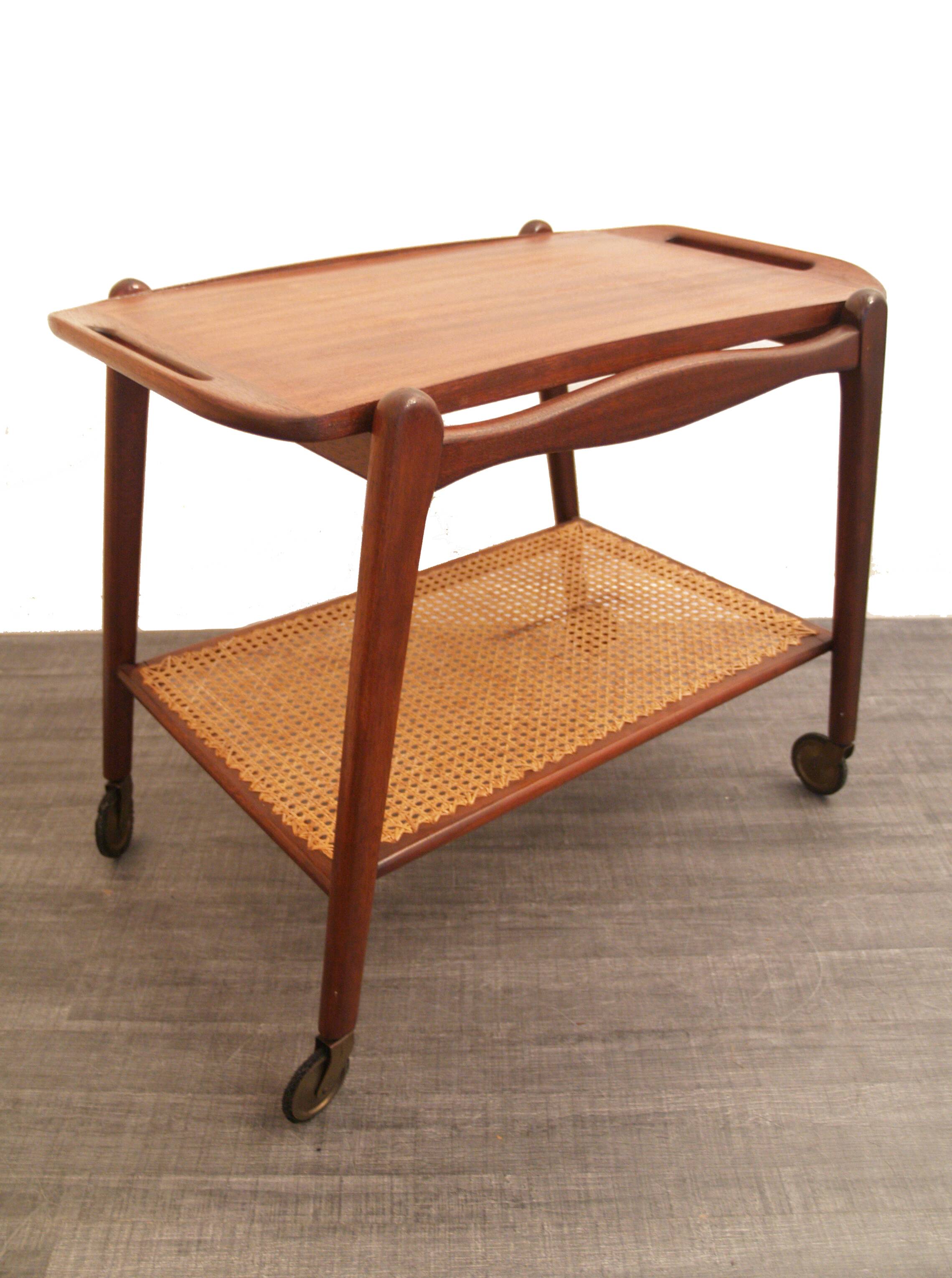 1950s Danish trolley serving cart