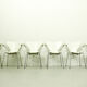 Set of 6 Arne Jacobsen 3207 Armchairs and Dining Table A826 by  Arne Jacobsen for Fritz Hansen