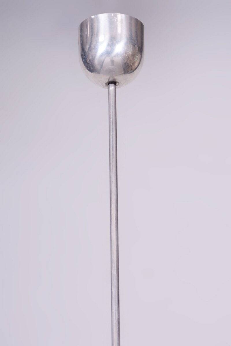 Mid-Century Chandelier in Chromed Steel by Napako, Czech, 1950s