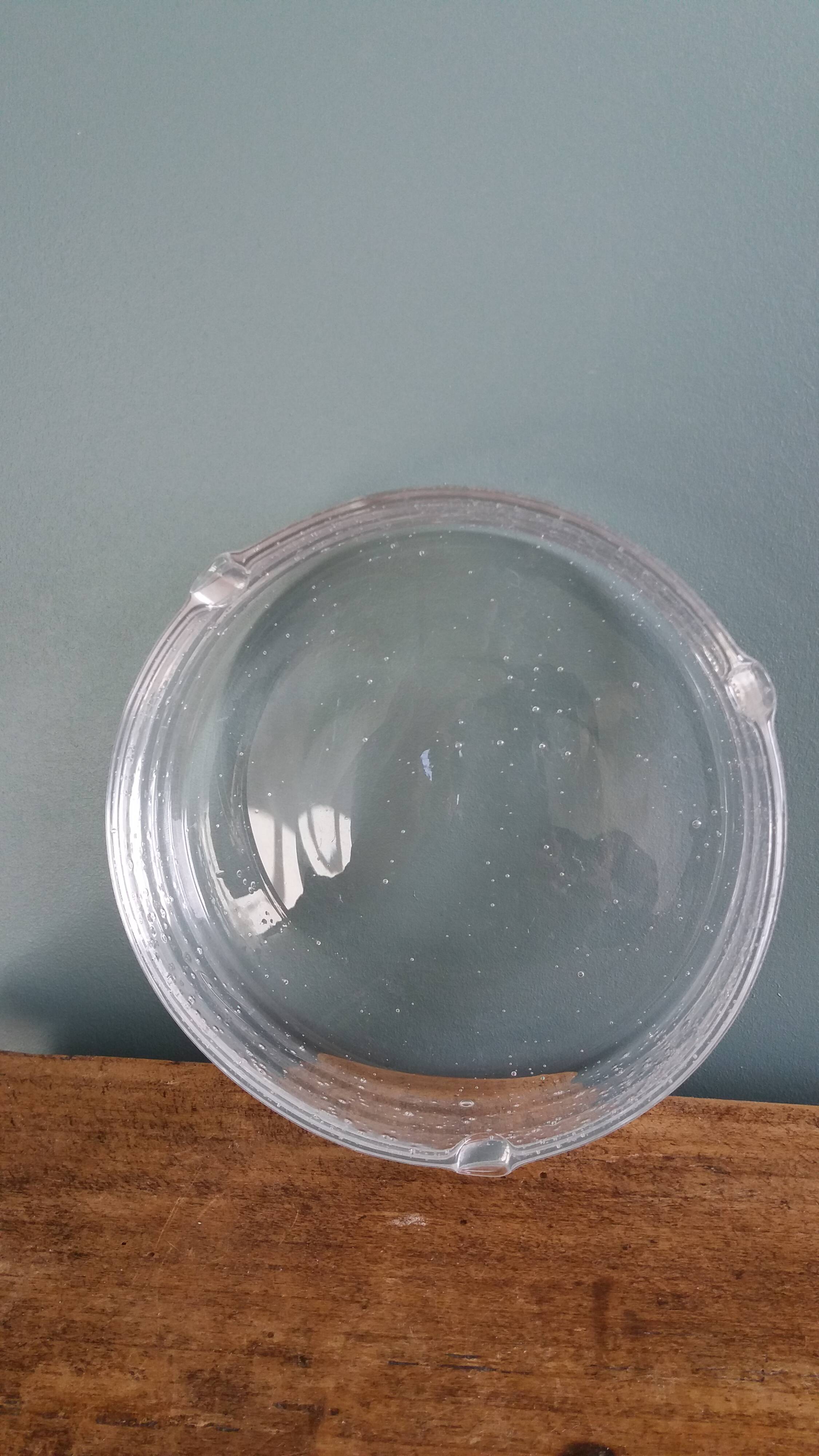 Cendrier ou vide-poche en verre bullé artisanal