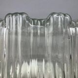 Paire de lampes à fleurs rondes et carrées en verre transparent à encastrer