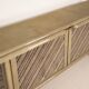 Sideboard in parchment and Missoni fabric by Angelo Mazzola for Salpol, 1980