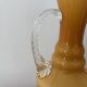 Vintage amber opaline vase retro mid-century glassware