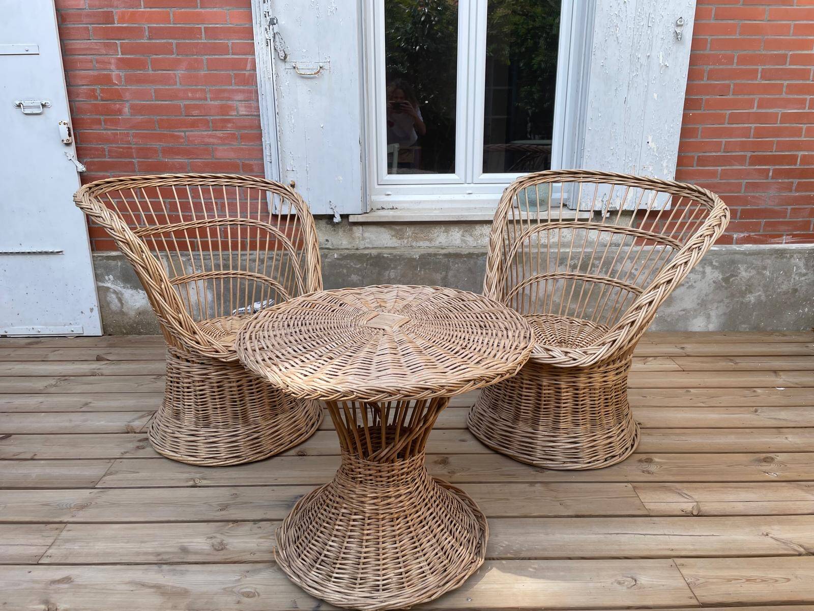 70's rattan garden furniture