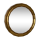 Miroir rond vintage en bois