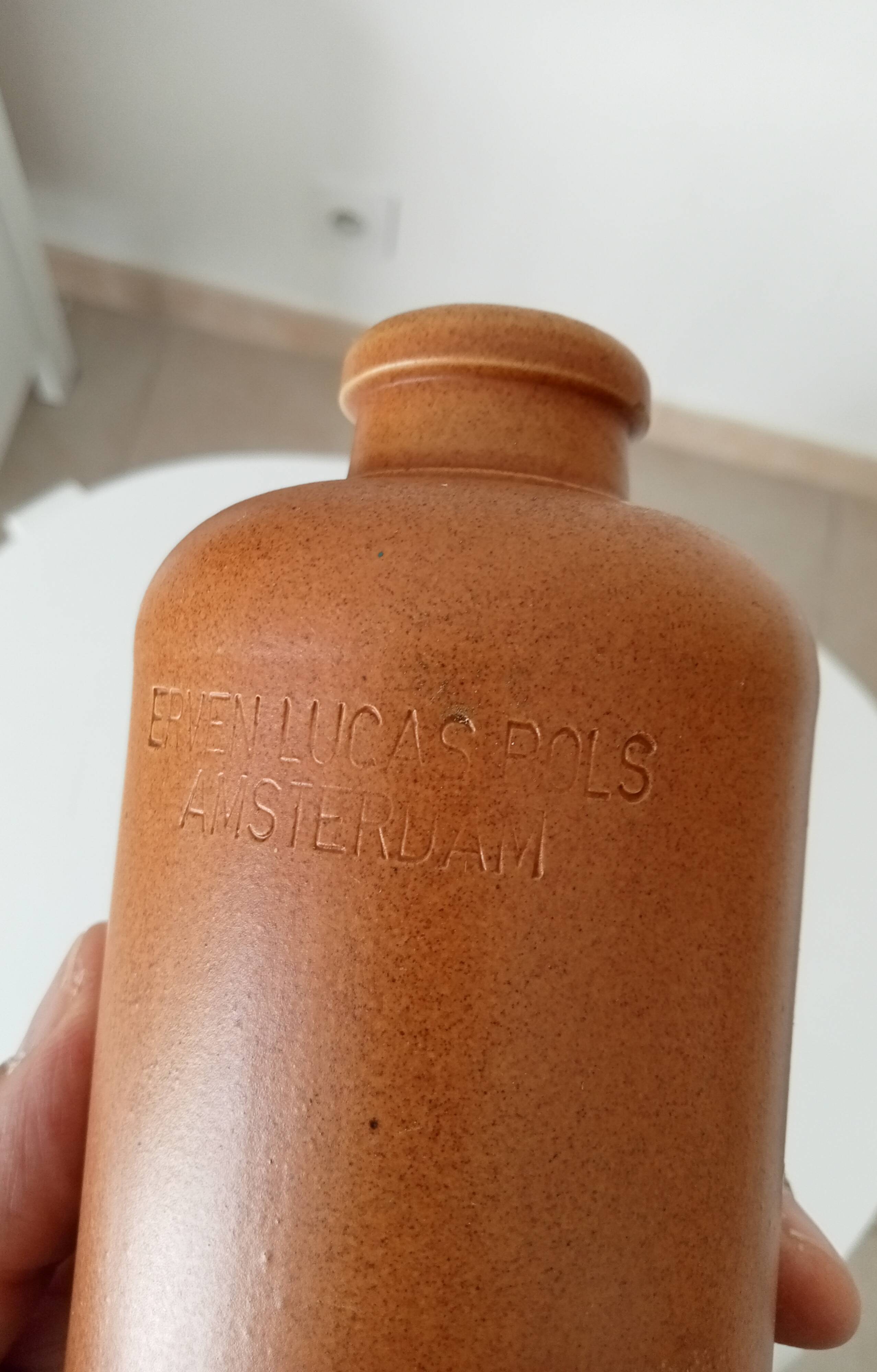 Antique Amsterdam Evans Bols stoneware bottle