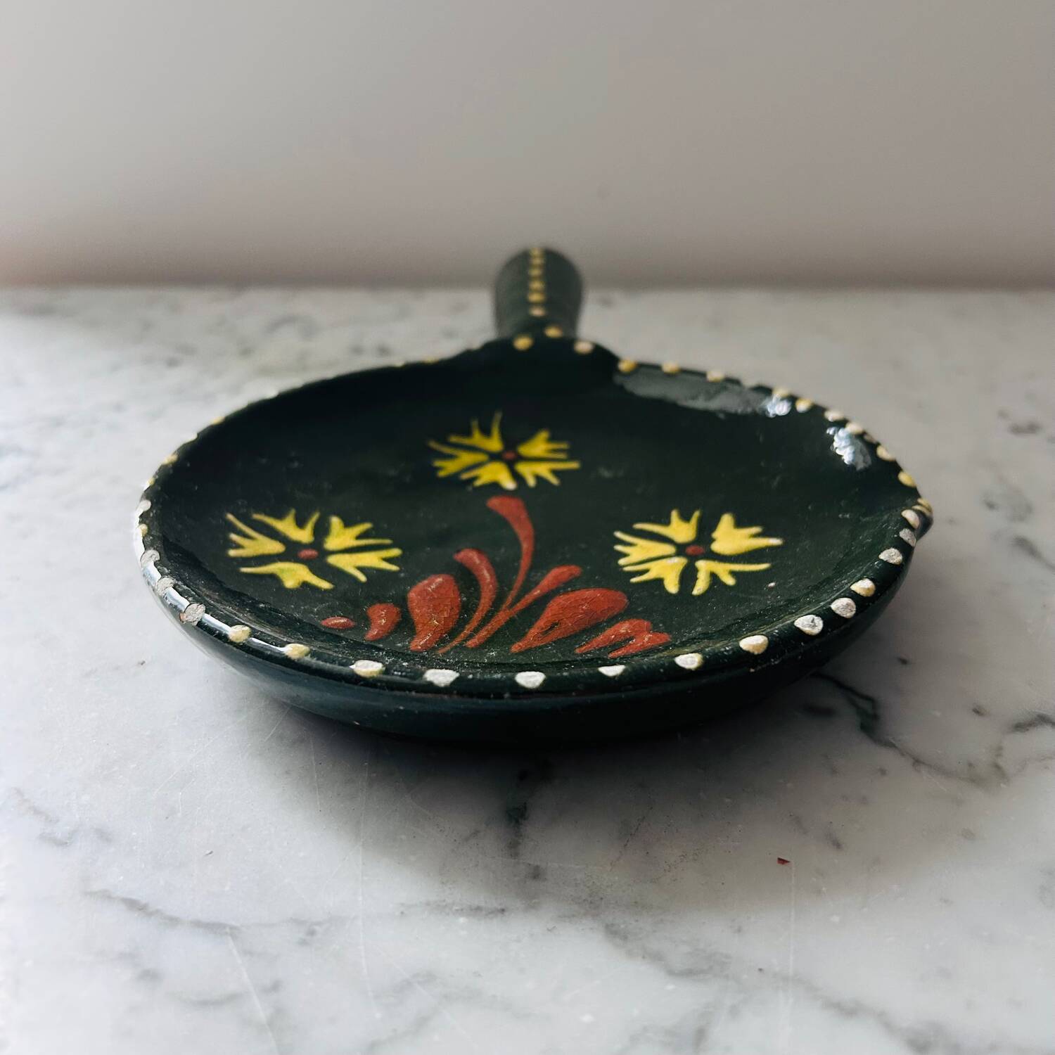 Alsatian pottery plate signed