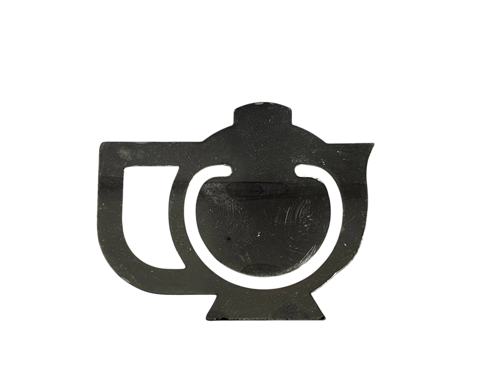 Christofle, silver-plated metal bookmark in the shape of a teapot from the 20th century.