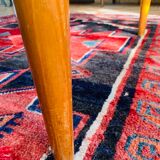 Expandable teak dining table, butterfly extension, circa 60s