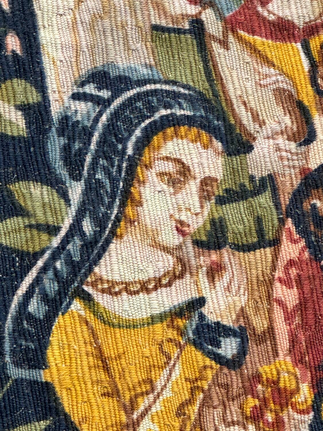 Tapisserie vintage sérigraphiée à la main "les vignerons"