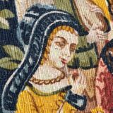 Tapisserie vintage sérigraphiée à la main "les vignerons"