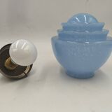 Speckled blue opaline pendant light