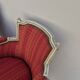 Pair of Louis XVI style bergère armchairs, antique.