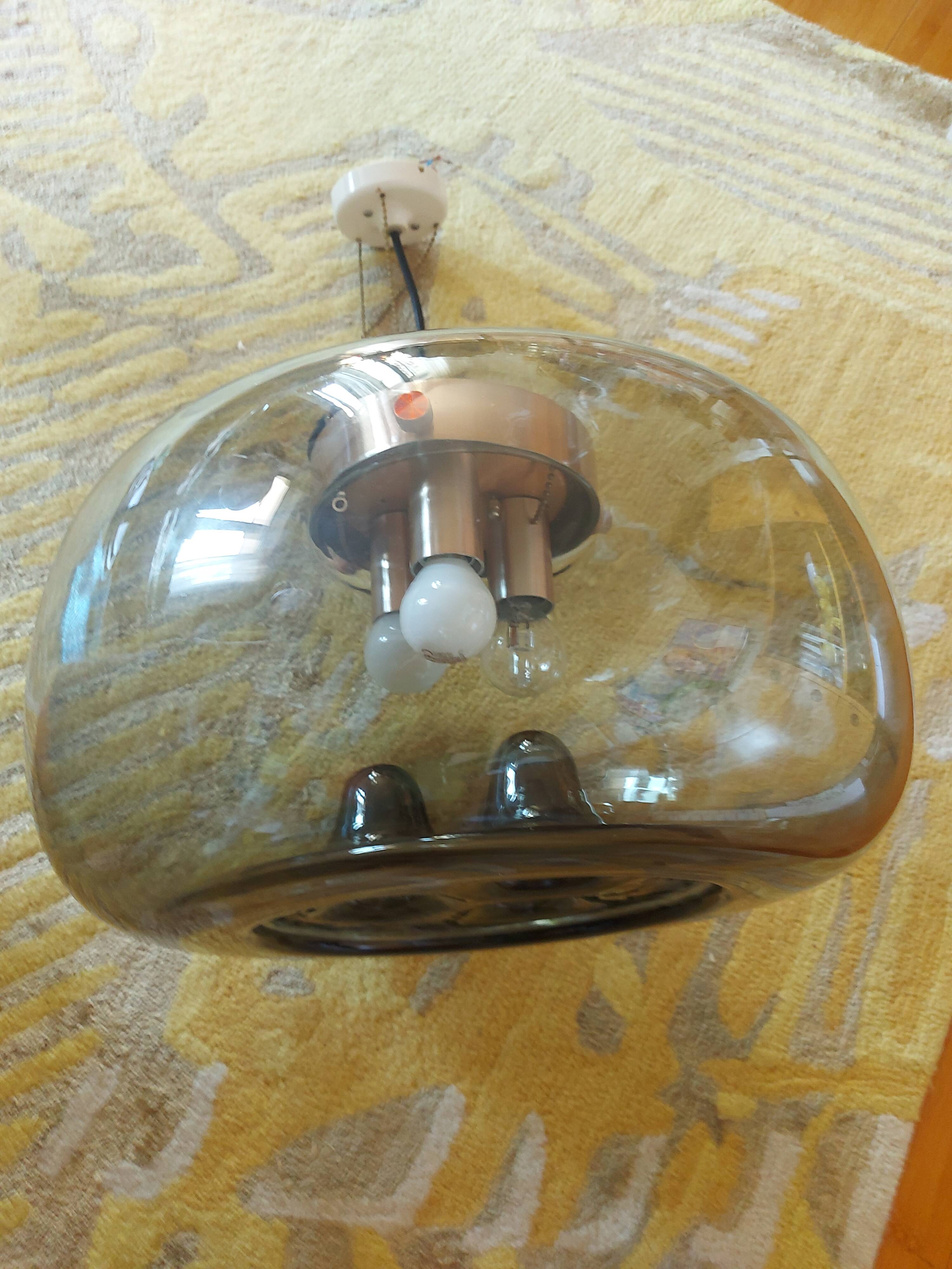 1970s trianon raak glass pendant pendant