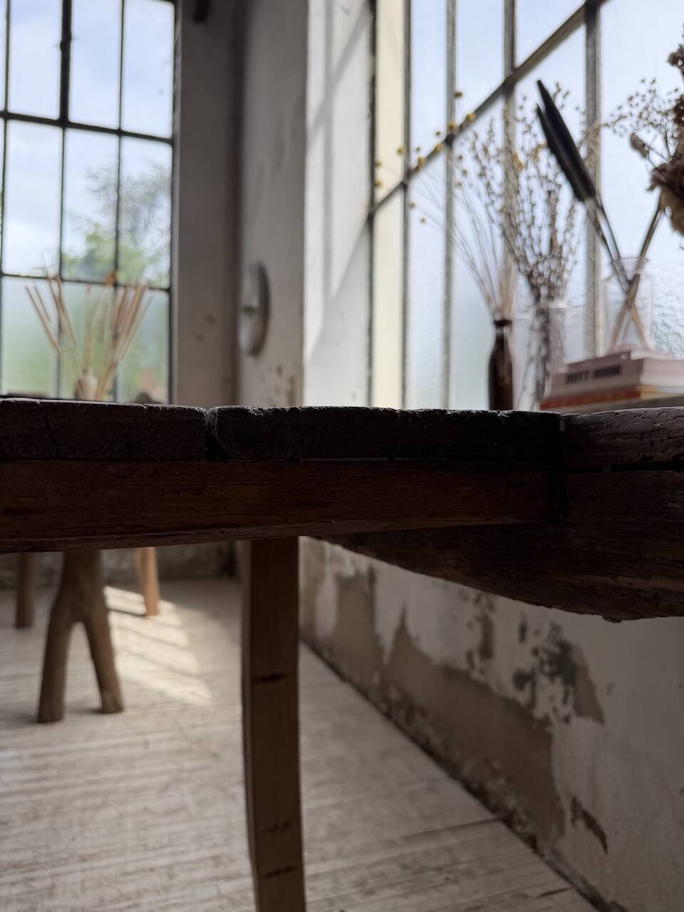 Brutalist popular art table XXL 3.5m/4m pine and oak