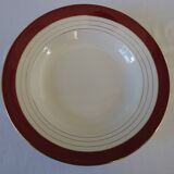 Deep plates, opaque porcelain, digoin sarreguemines, pasteur pattern