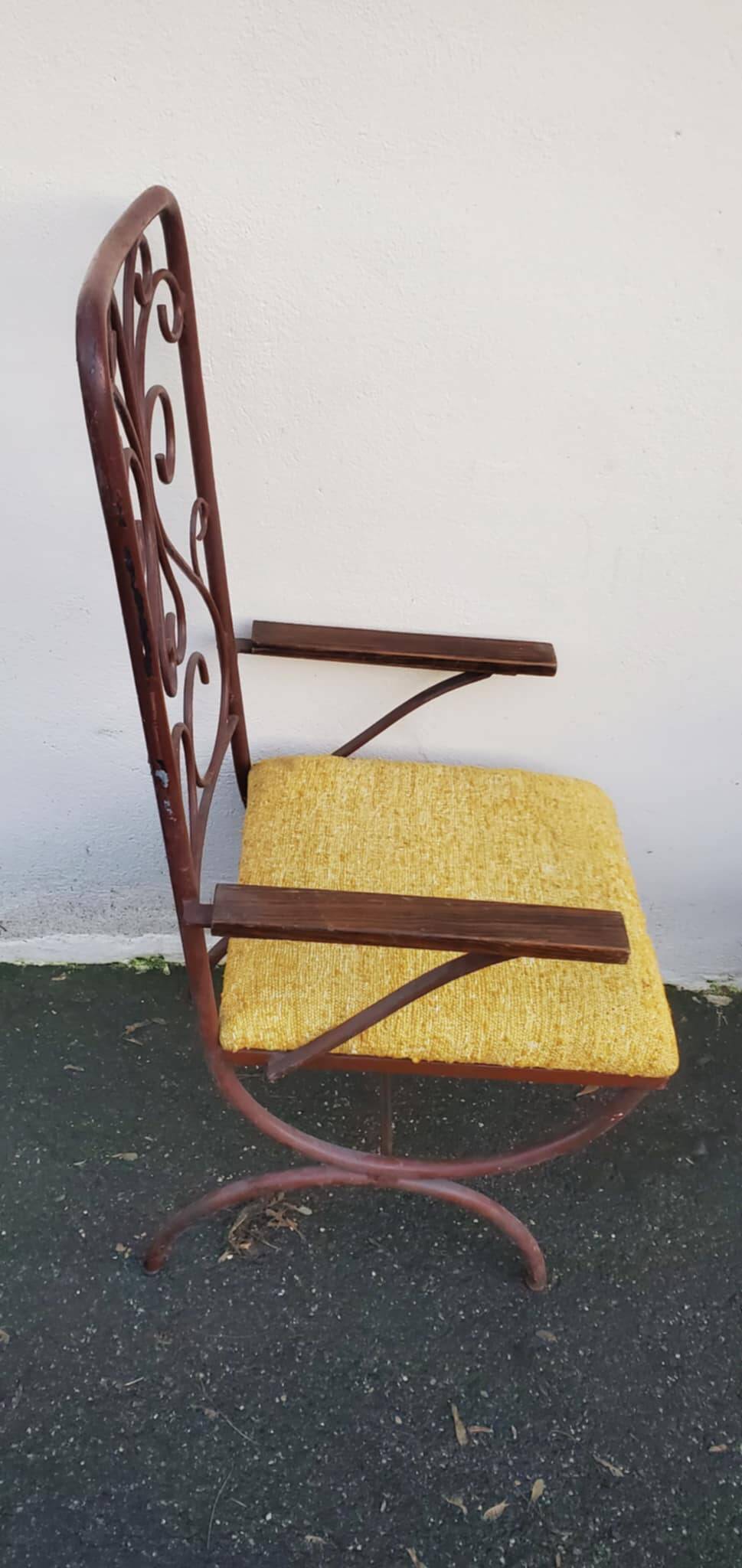 Set of 6 artistic ironwork armchairs by Raymons Menos d'Haiti