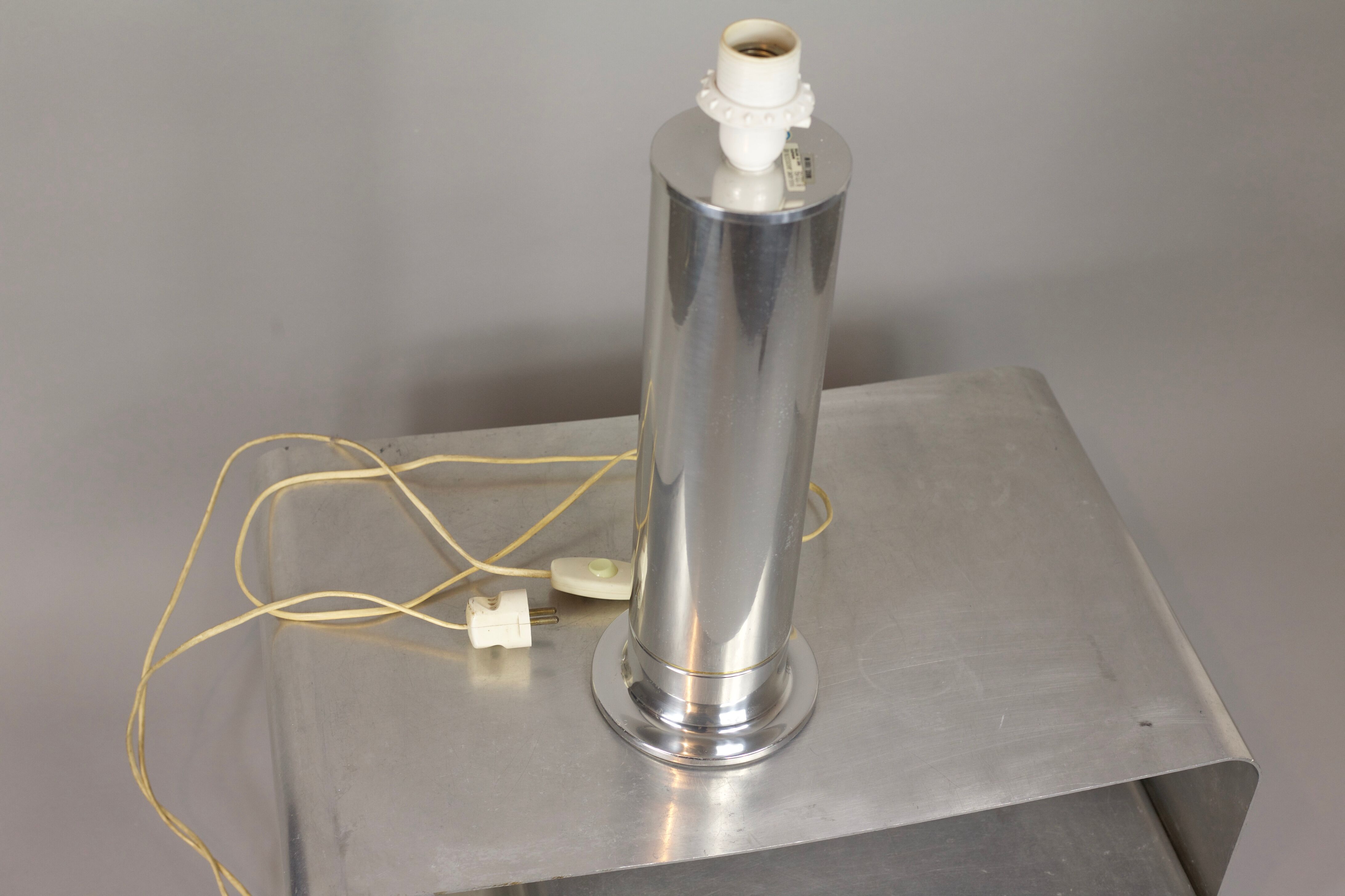 Hans-Agne Jakobsson table lamp in chromed steel and brass, Sweden, 1960