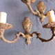 Paire d'appliques métal doré de style Louis XV