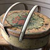 Sewing box, lithographed sheet metal box