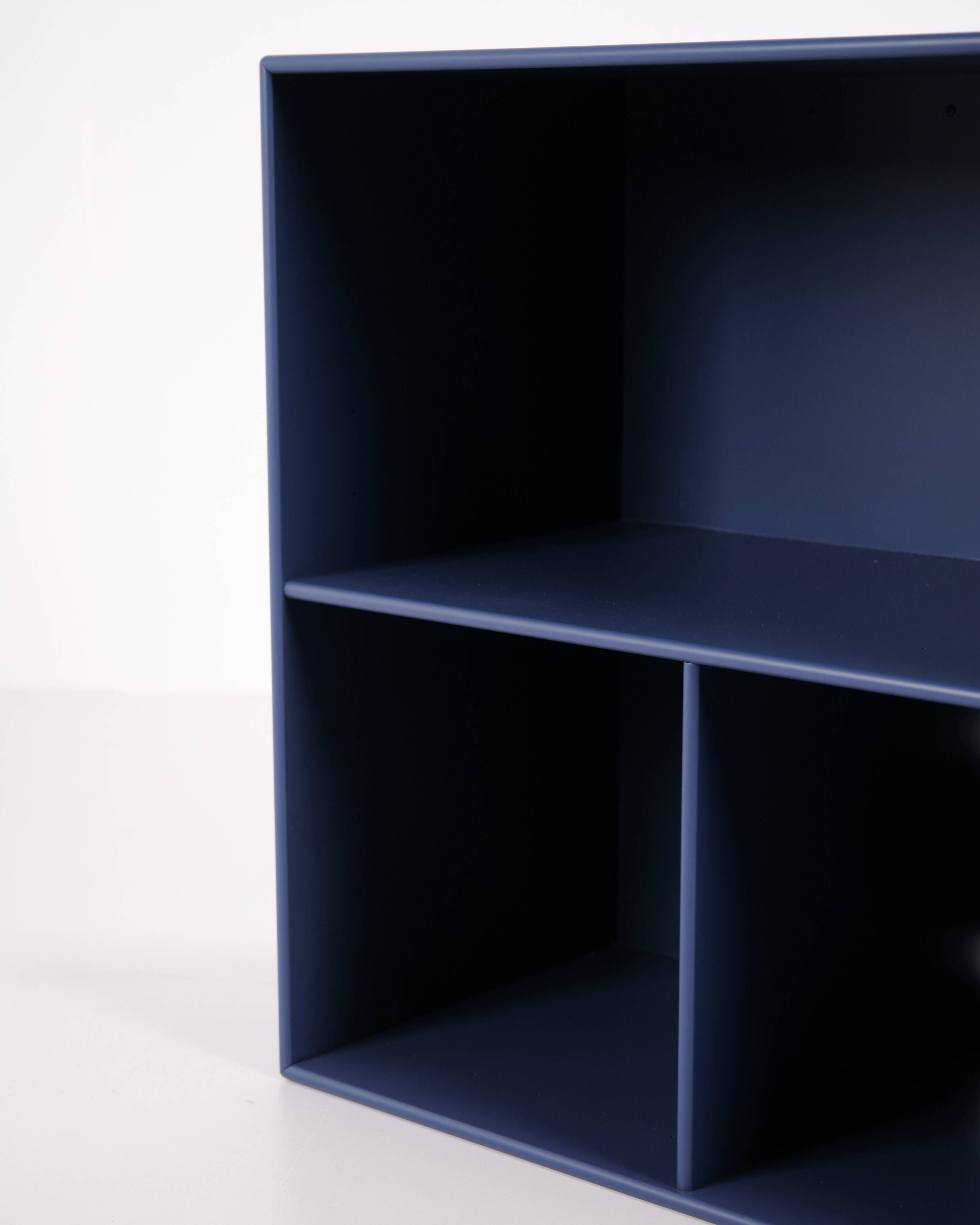 Montana bookcase – blue – 4 shelves