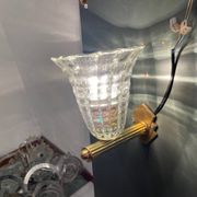 Murano Glass Brass Wall Sconces Set of 2 1980’s