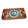 Old tray with butterfly wings decor
