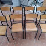 8 school chairs