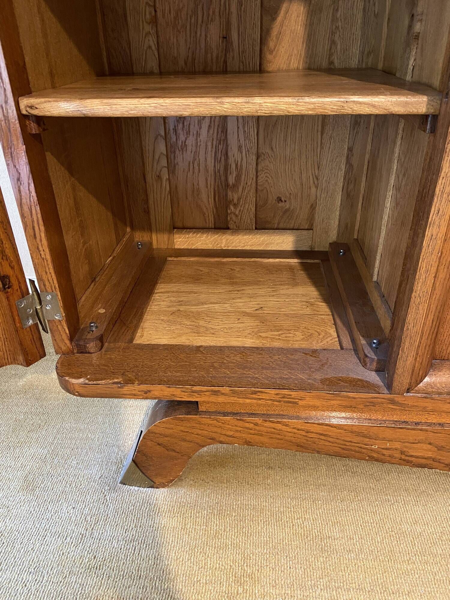 Mid-century vintage Scandinavian 1950s Art Deco Parisian sideboard oak wood