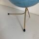 Globe vintage 1960 terrestre Taride tripode métal doré - 28 cm