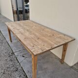 Old rustic farmhouse store table 2 drawers -2m22