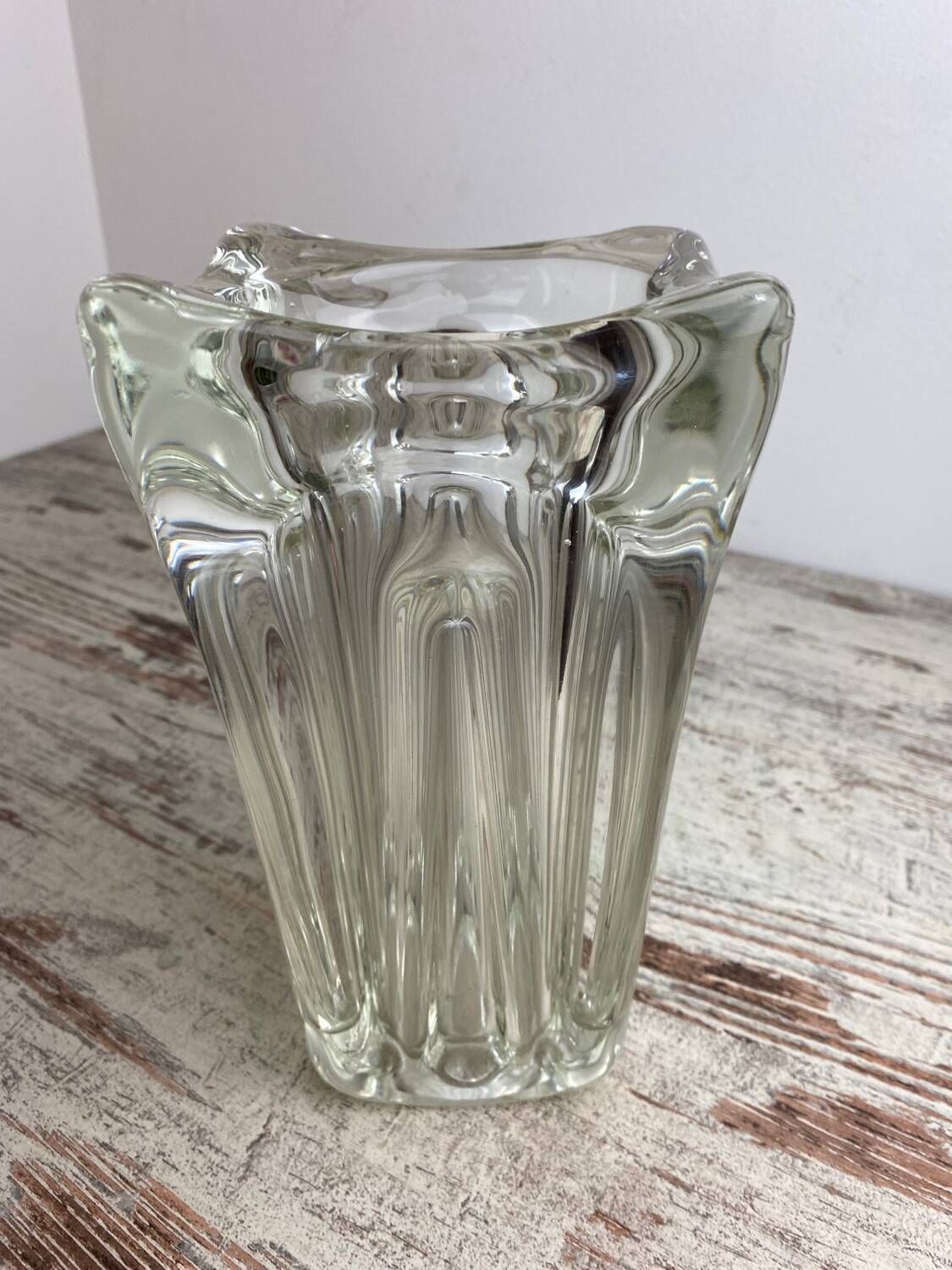 Molded glass vase