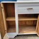1930 Art Deco sideboard with floral motifs and marble top