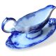 Large antique gravy boat on a Sarreguemines U&C earthenware tray