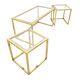 1970s Postmodern Nesting Tables by Romeo Rega, Brass, Glass and Steel