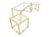 1970s Postmodern Nesting Tables by Romeo Rega, Brass, Glass and Steel
