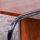 Czech Bauhaus Writing Desk in Walnut and Chrome attributed to Robert Slezak for Slezak Factories, 1940s
