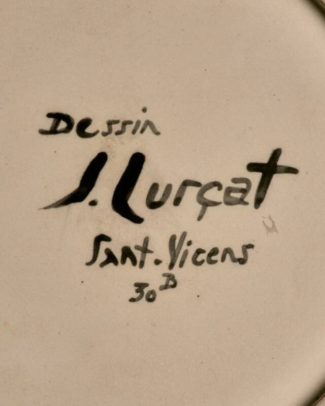 Ceramic dish, Jean Lurçat, 1950s