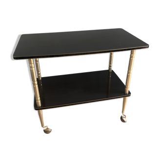 Vintage service table in Formica with wheels