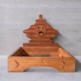 Mario Ceroli Bocca Della Verità Mid-Century Italian Bed for Poltronova