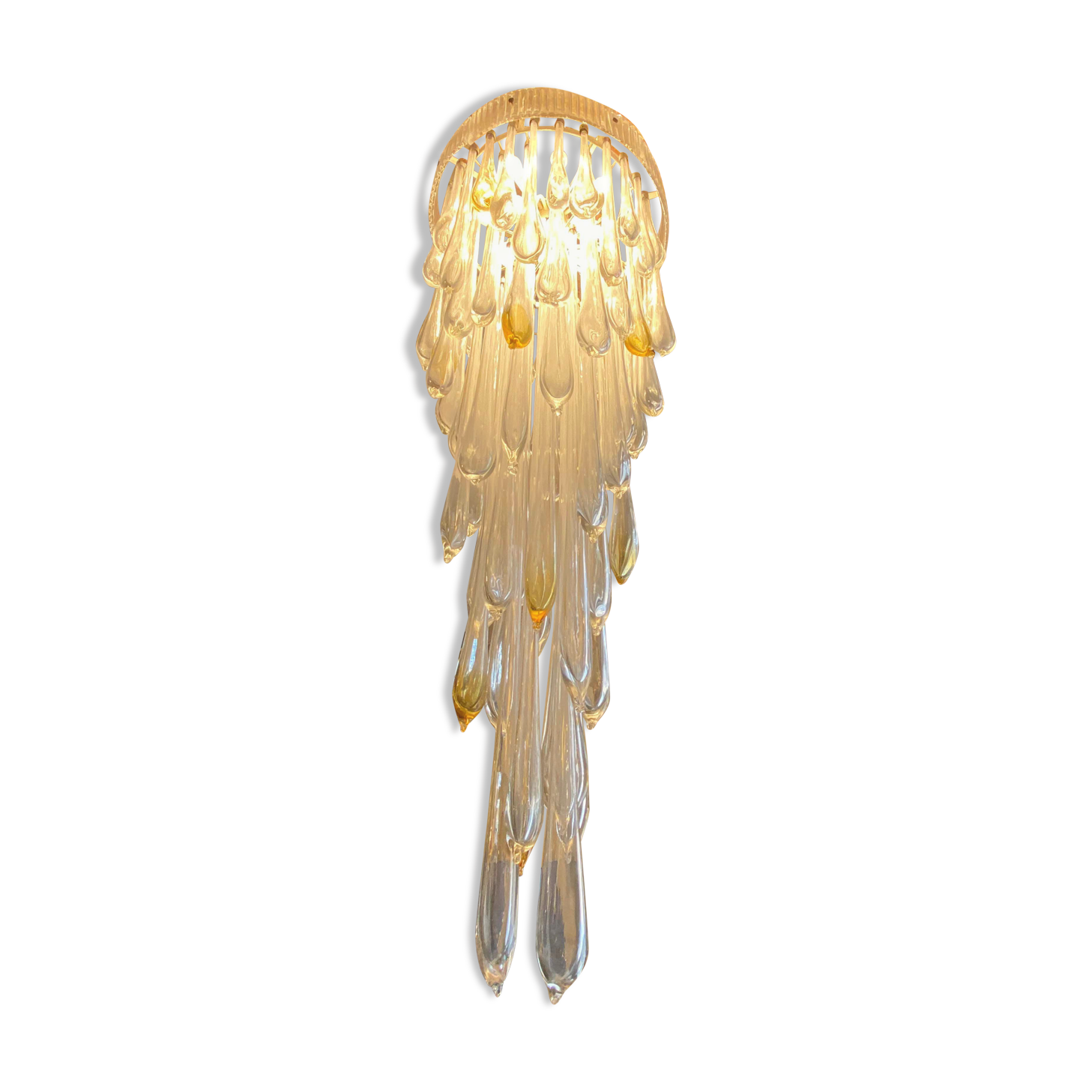 Venini Murano glass chandelier, Italy 1970s