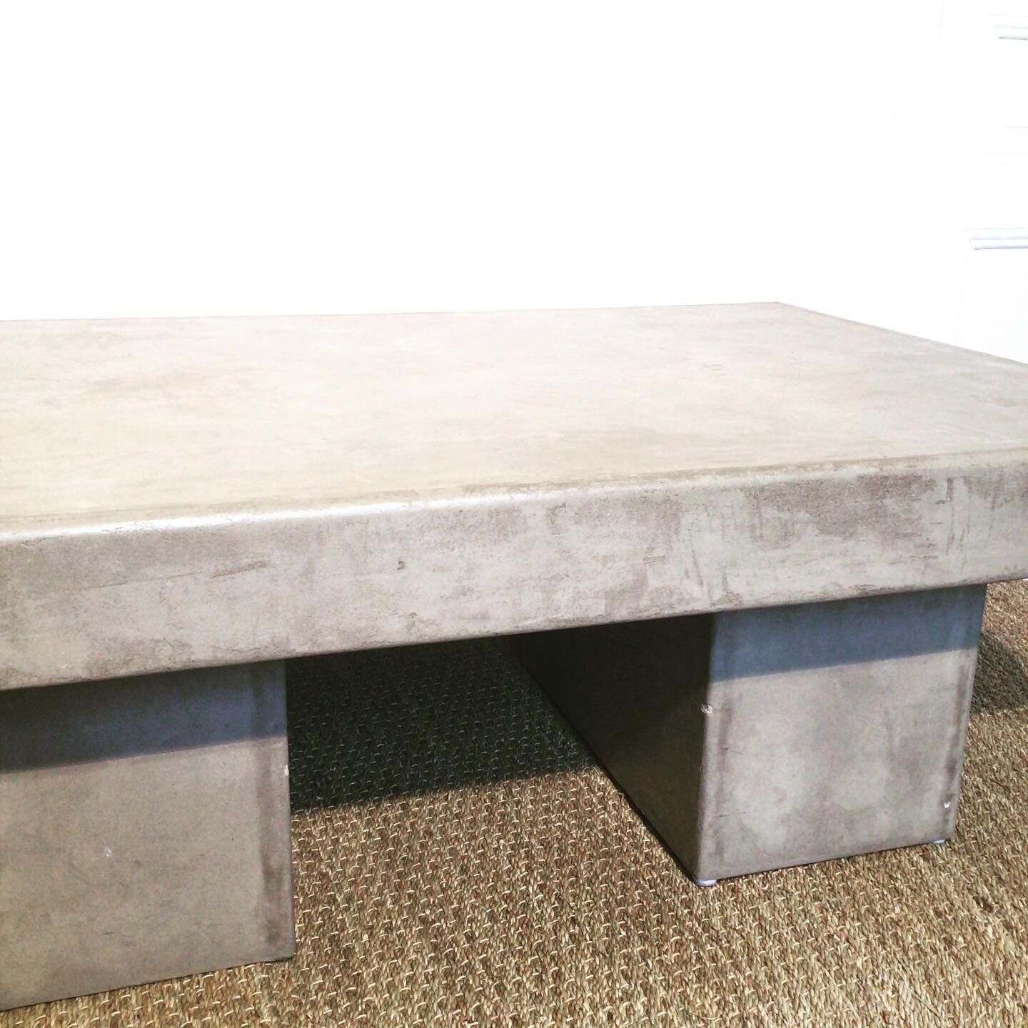 Waxed concrete coffee table
